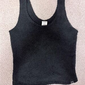 NWOT! PINK Victoria's Secret Black Fuzzy Tank Top